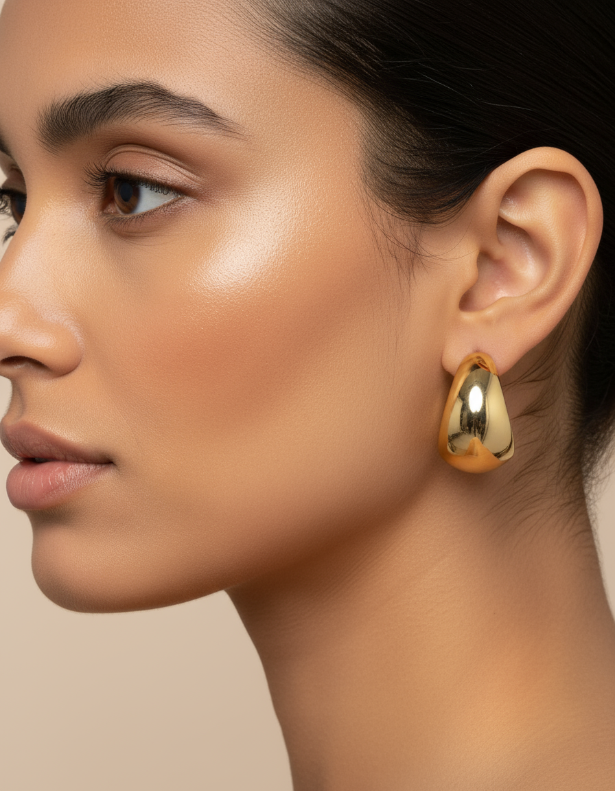 Thick Hoop Earrings
