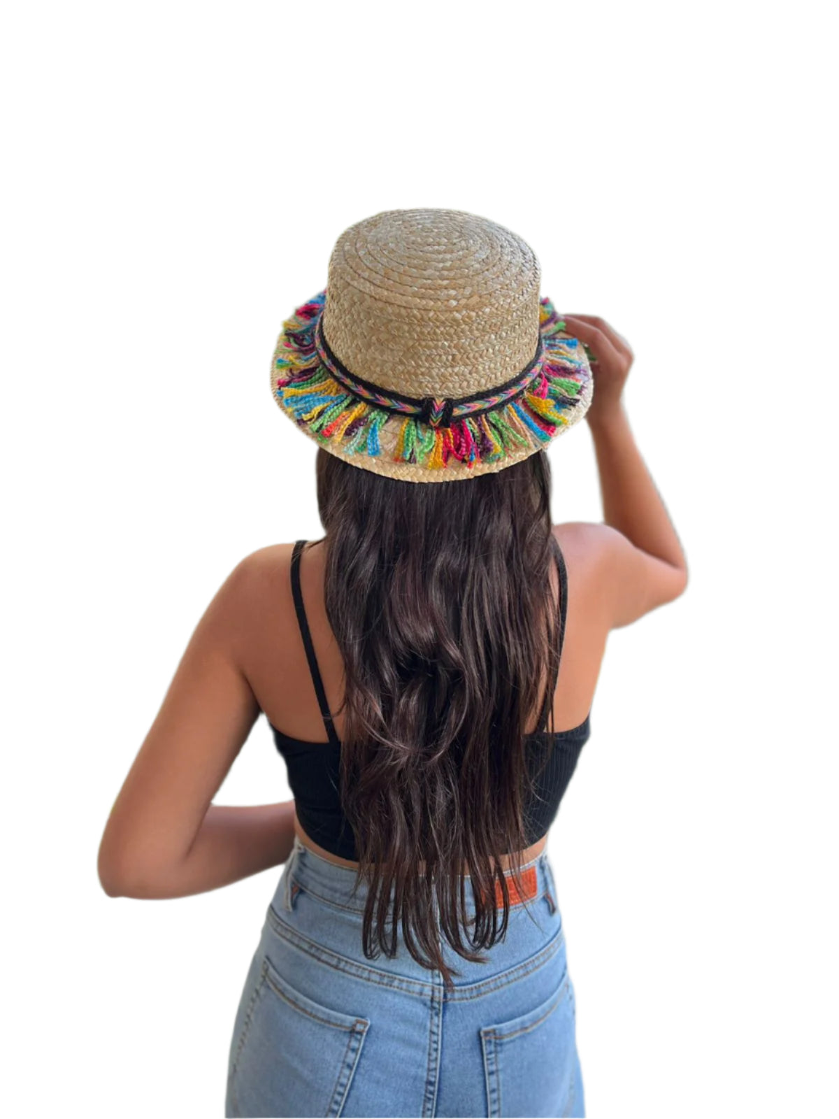 Colorful threads hat