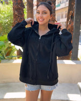 Basic Hooded Fleece Jacket
