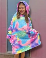 Tie-Dye Hooded Blanket