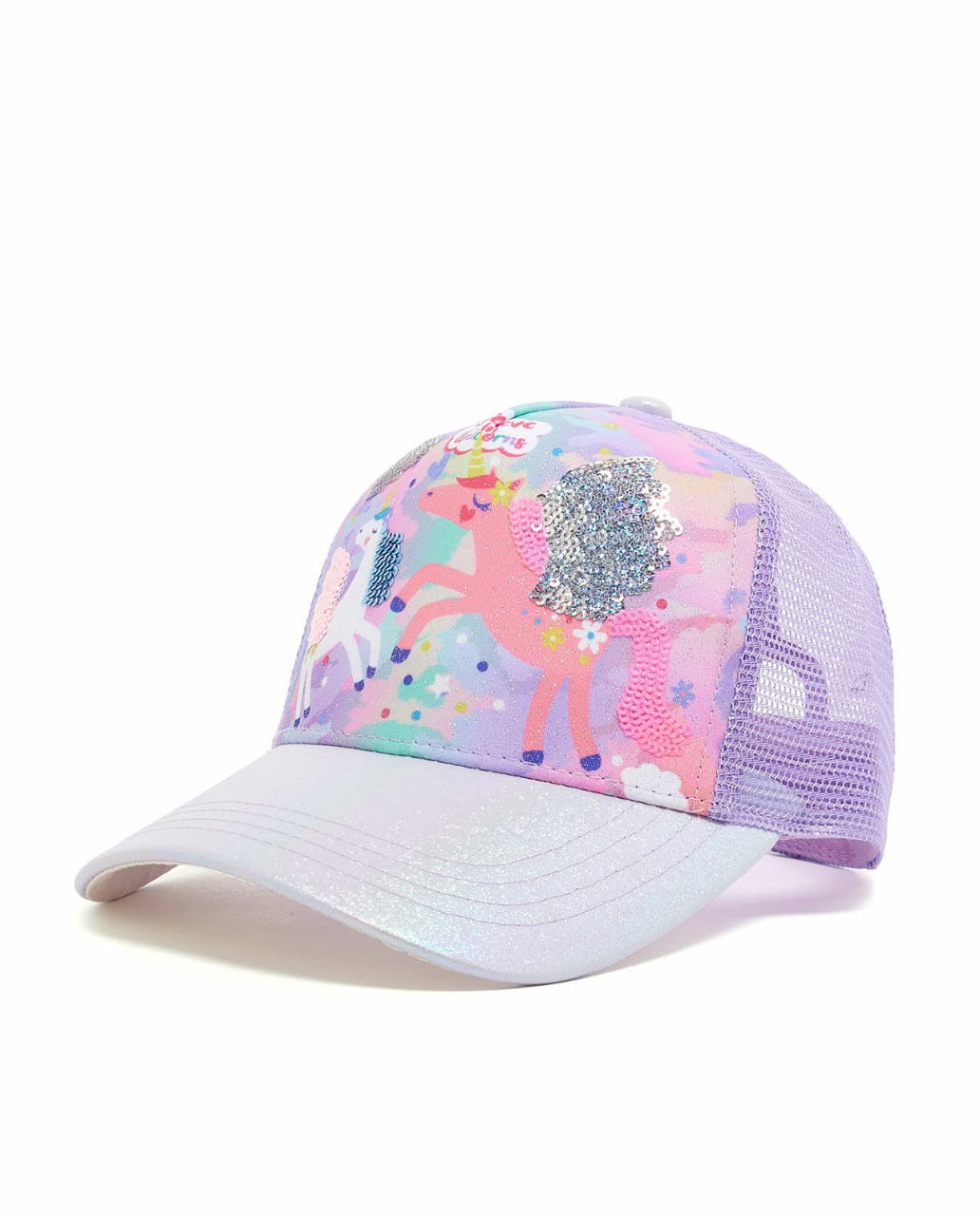 Purple unicorn cap