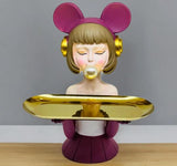Bubble girl Figurine with Tray