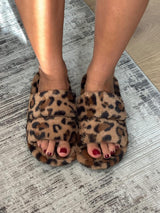 Leopard print slippers