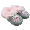 grey pink unicorn slipper