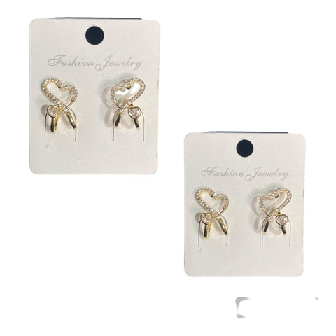Heart stud earrings