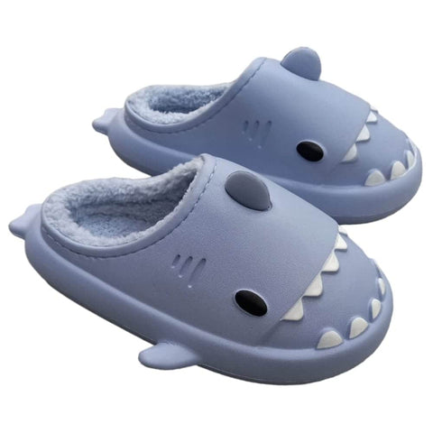 light blue Shark Slippers