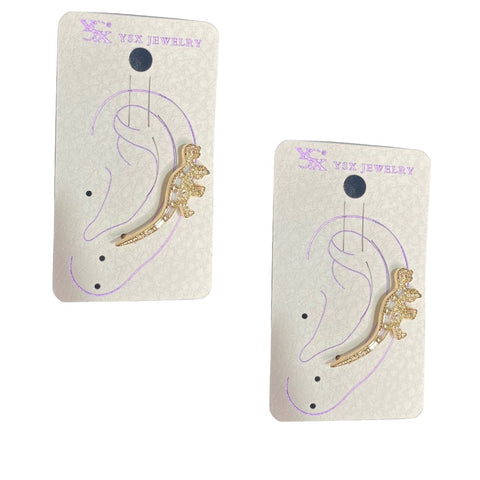 Lizard cuff earrings