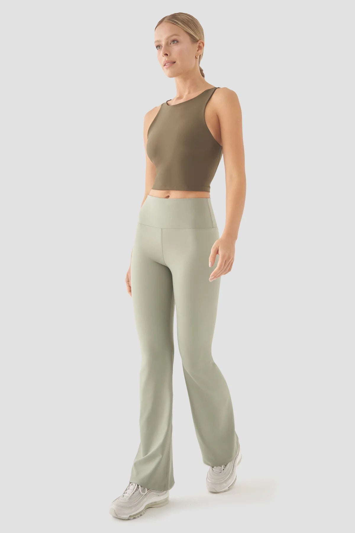 Green Wide Leg Leggings