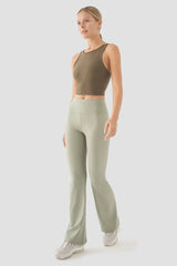 Green Wide Leg Leggings