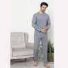 Simple Grey Zig-Zag Striped Cotton Pajama 2