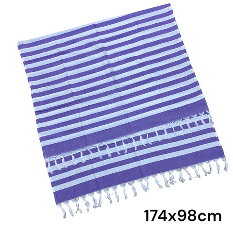 Purple Stripped Beach Towel