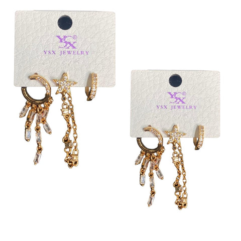 Star earrings set