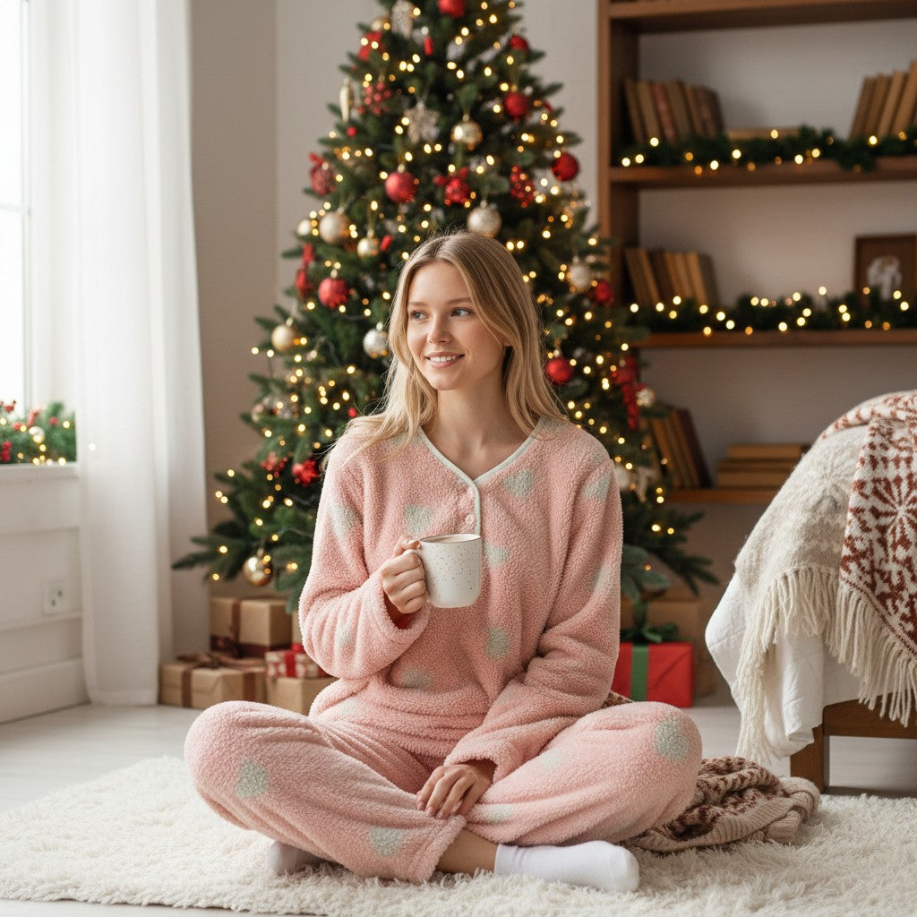 Grey Hearts Fleece PJ