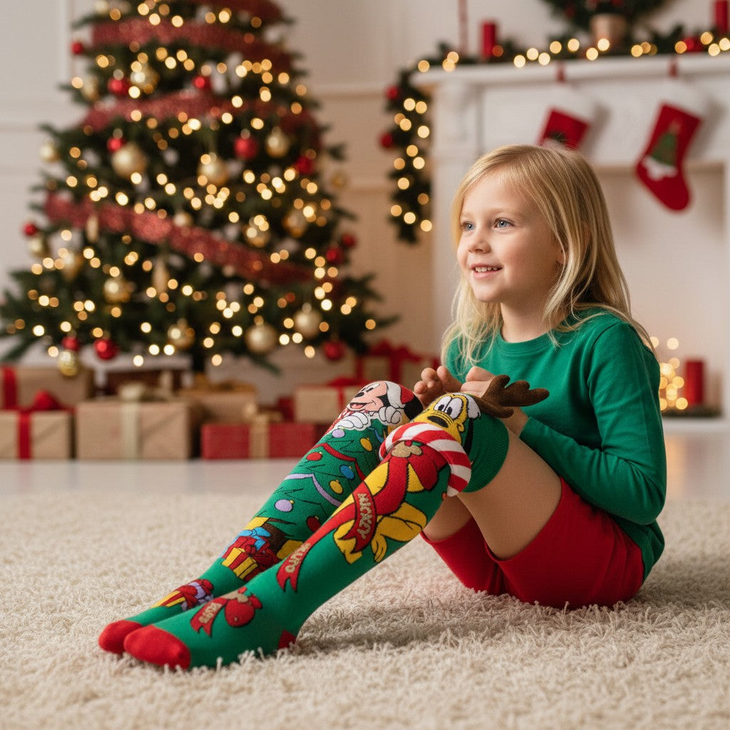 MIckey Christmas Long Socks