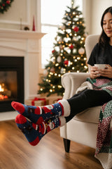 Blue Santa Socks
