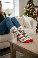 White Christmas Socks