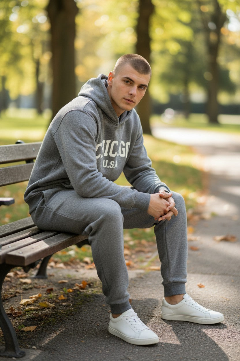 Dark Grey Chicago Men Set