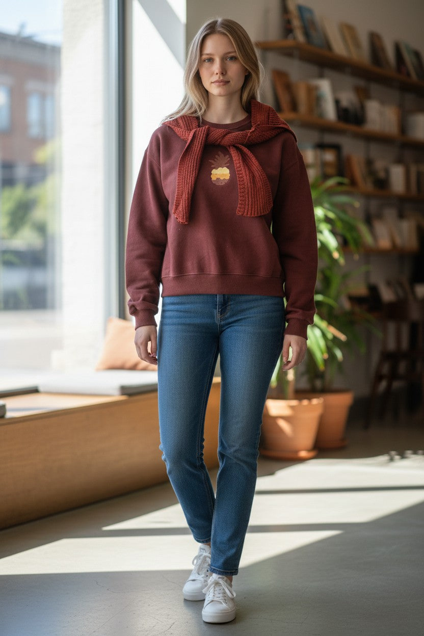 Pineapple sweatshirt + Shoulder Scarf