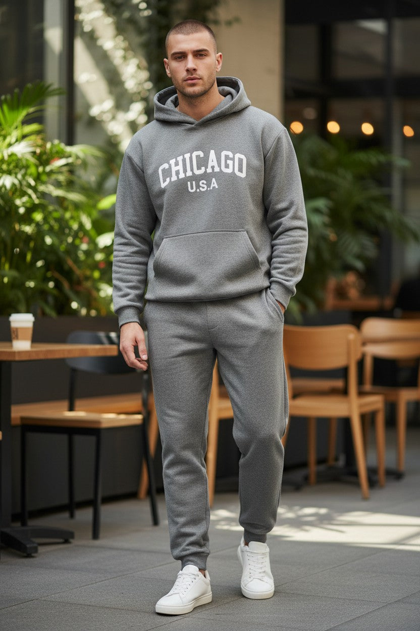 Dark Grey Chicago Men Set