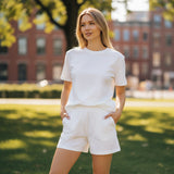 White Summer Two Piece Set