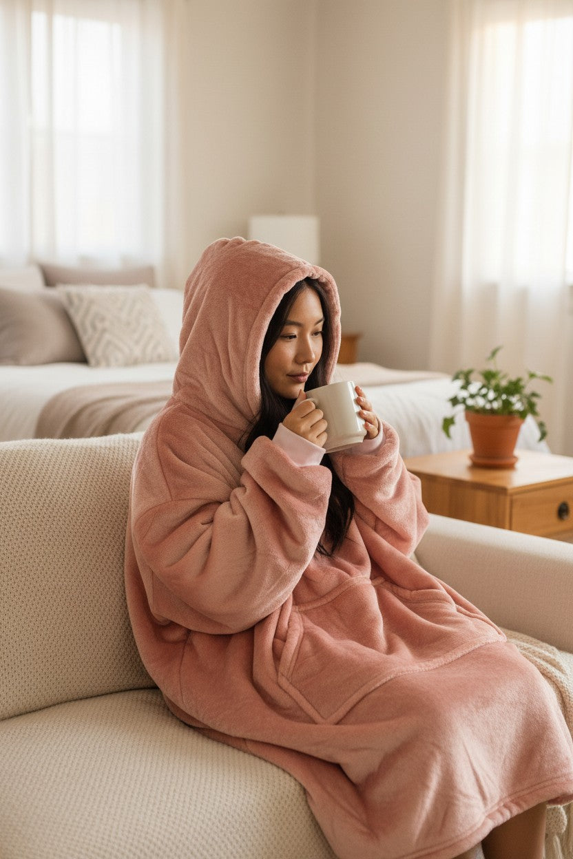 Pink Hooded blanket