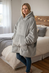 Grey Hooded Blanket