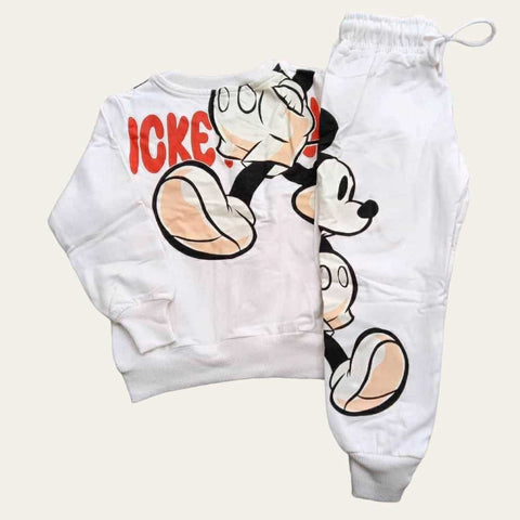 white Mickey Mouse Jogging Set 5