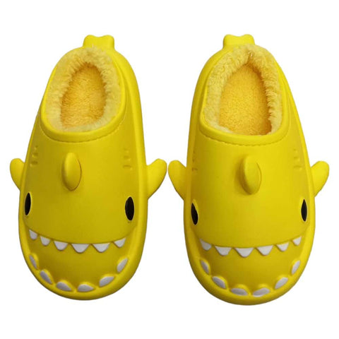 yellow Shark Slippers