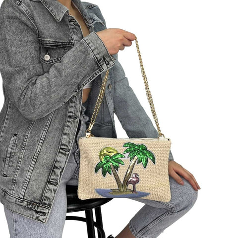 Beige Coconut Tree Bag