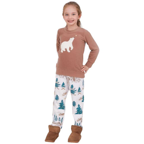 Beige Fleece Checkered PJ 2