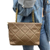 Beige Quilted Leather Bag