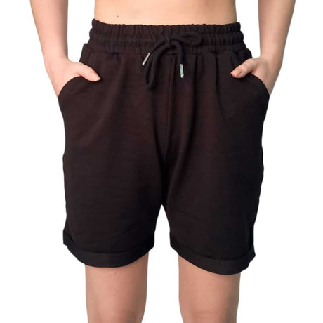 Black Cotton Shorts