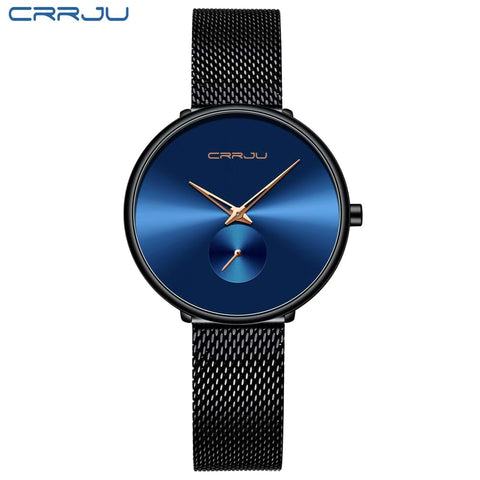 Black Dark Blue Crrju Watches