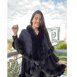 Black Fur Poncho