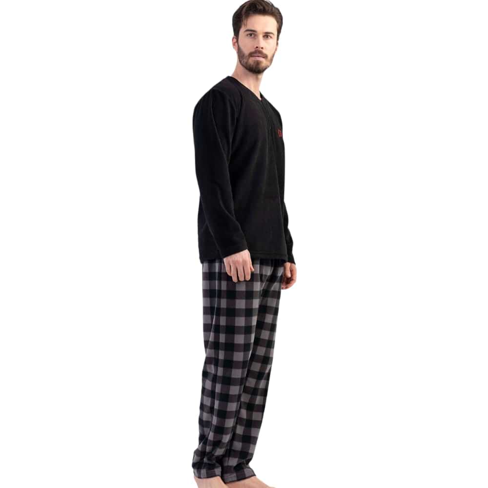 Black Local Fleece PJ