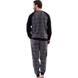 Black Square Pattern Fleece PJ