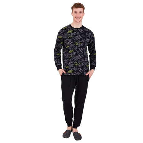 Black Text Cotton PJ 