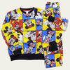 COLORFUL double m long sleeved pajama for girls