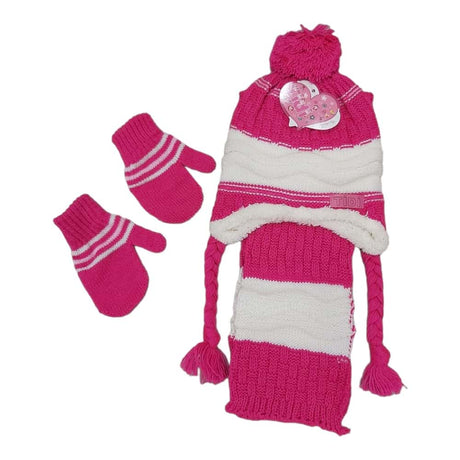 Fuchsia And White Simple Hat 