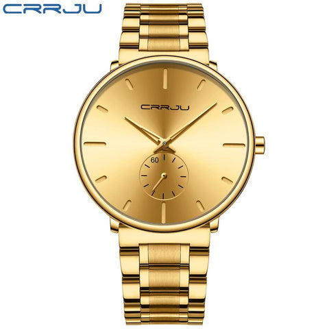 Gold Metal Crrju 10 Watch
