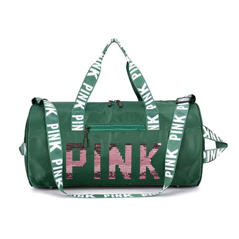 Green  Pink Gym Bag 2