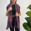 Red Square Pattern Scarf 12