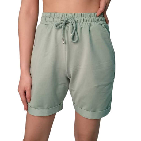 Light Green Cotton Shorts