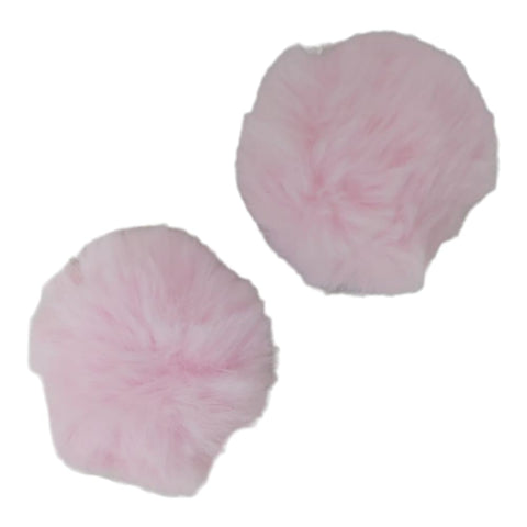 Pink Ball Pompom Hair Clips