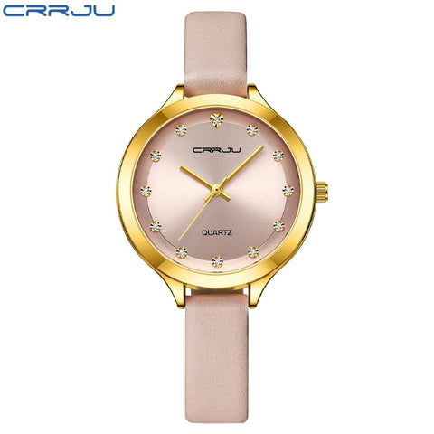 Pink Leather Crrju 1 Watches