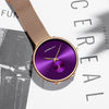Rose Gold Purple Crrju Watches
