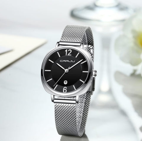 Silver Black Crrju 5 Watches
