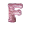 PINK letter f pillow