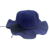BLUE Straw Hat with a Pompom for women