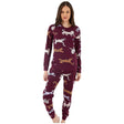 burgundy Cheetah Pattern Cotton PJ